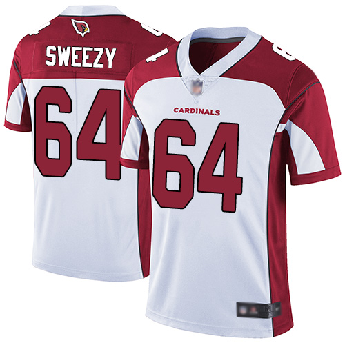 Arizona Cardinals Limited White Men J.R. Sweezy Road Jersey NFL Football 64 Vapor Untouchable